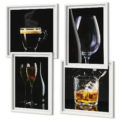 Galleria a parete per whisky, vino, champagne, caffè e alcolici