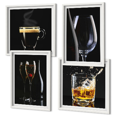Galleria a parete Whisky, vino, champagne, caffè, alcol