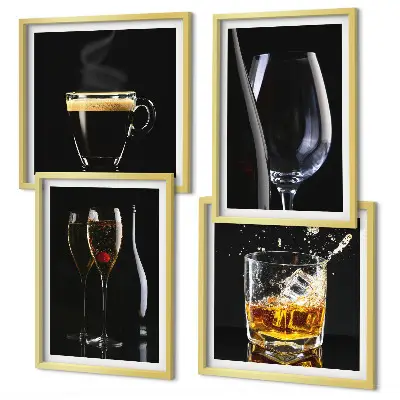 Galleria a parete per whisky, vino, champagne, caffè e alcolici