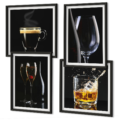 Galleria a parete Whisky, vino, champagne, caffè, alcol