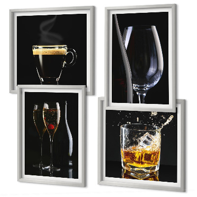 Galleria a parete Whisky, vino, champagne, caffè, alcol