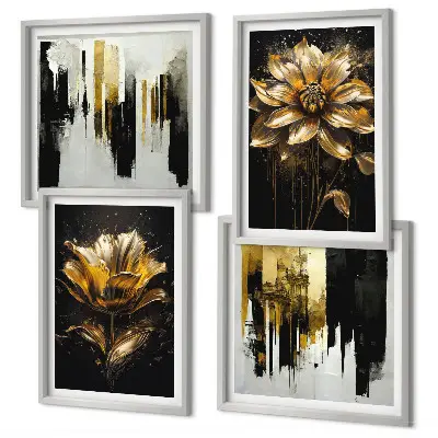 Galleria a parete con fiori moderni ed eleganti