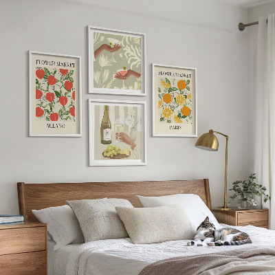 Polittico con cornice Fiori vino Milano Parigi