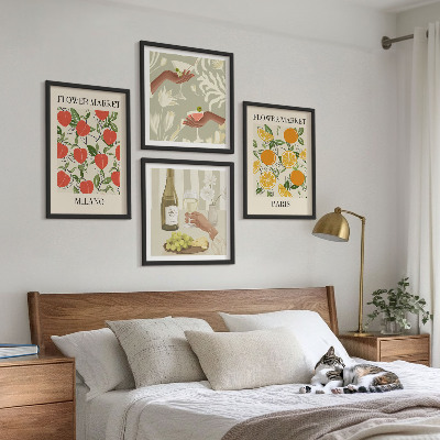 Polittico con cornice Fiori vino Milano Parigi