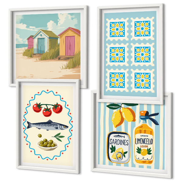 Galleria a parete Illustrazioni della cucina mediterranea