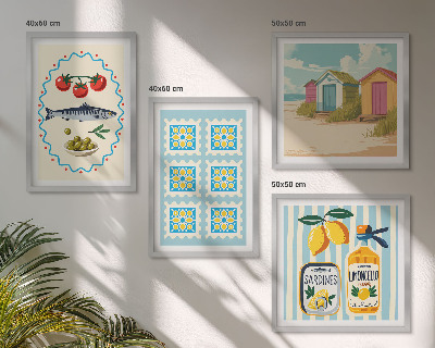 Galleria a parete Illustrazioni della cucina mediterranea