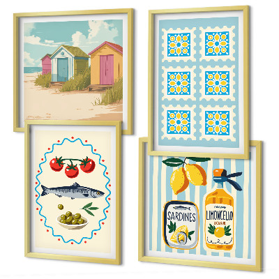 Galleria a parete Illustrazioni della cucina mediterranea