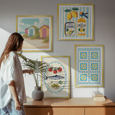 Galleria a parete Illustrazioni della cucina mediterranea