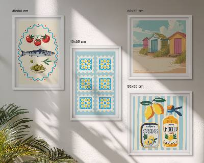 Galleria a parete Illustrazioni della cucina mediterranea
