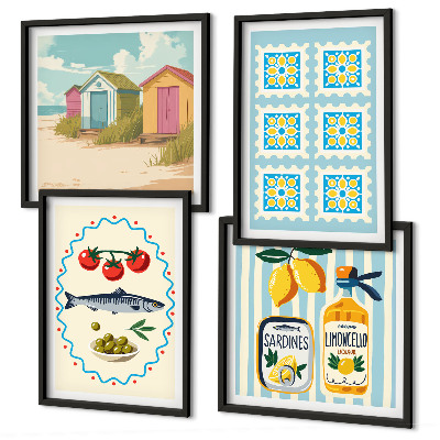 Galleria a parete Illustrazioni della cucina mediterranea