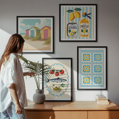 Galleria a parete Illustrazioni della cucina mediterranea