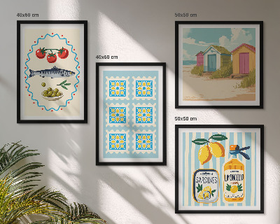 Galleria a parete Illustrazioni della cucina mediterranea