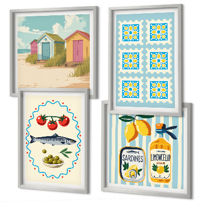 Galleria a parete Illustrazioni della cucina mediterranea