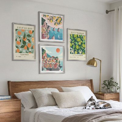 Galleria a parete Poster vintage con motivi di frutta
