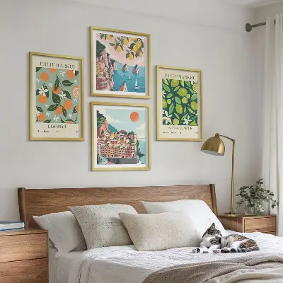 Poster vintage con motivi di frutta decorazione da parete