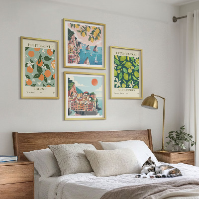 Galleria a parete Poster vintage con motivi di frutta