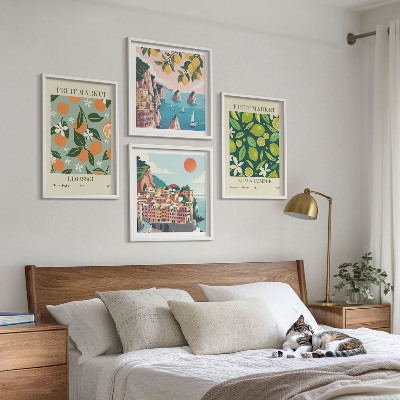 Galleria a parete Poster vintage con motivi di frutta