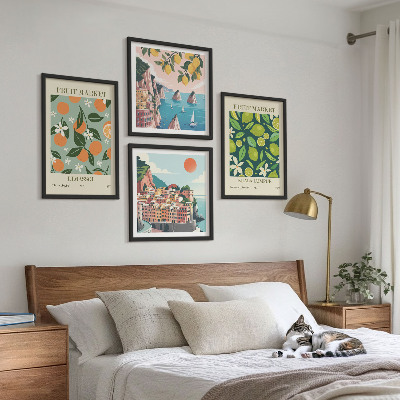 Galleria a parete Poster vintage con motivi di frutta