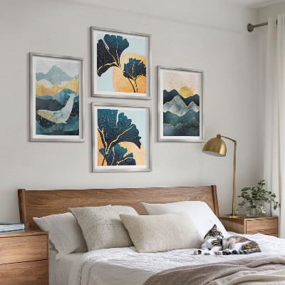 Polittico con cornice Montagne astratte estetiche