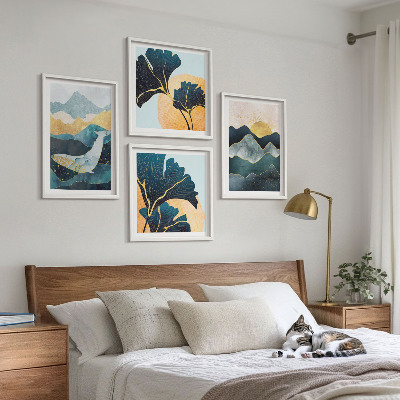 Polittico con cornice Montagne astratte estetiche