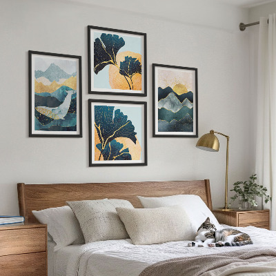 Polittico con cornice Montagne astratte estetiche