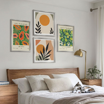 Galleria a parete Motivi boho con papaya