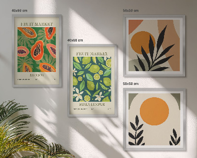 Galleria a parete Motivi boho con papaya
