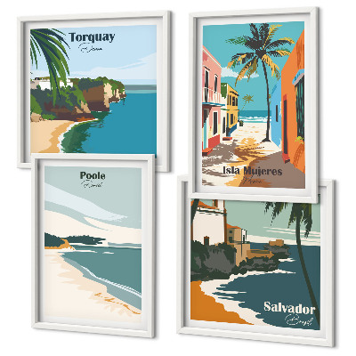 Galleria a parete Spiagge tropicali e palme