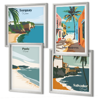 Galleria a parete Spiagge tropicali e palme