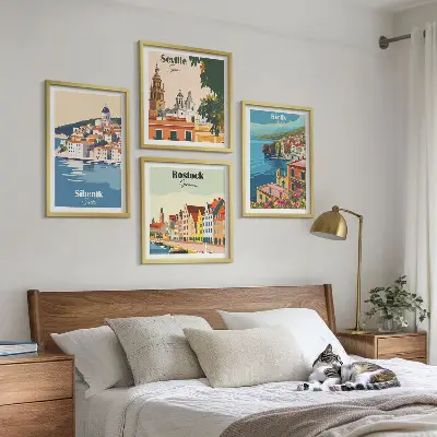 Paesaggi delle città europee galleria a parete