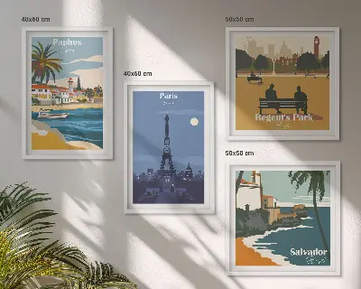 Architettura delle città costiere galleria a parete