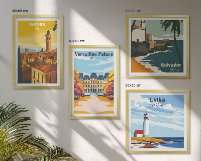 Galleria a parete Vedute di luoghi famosi in riva al mare