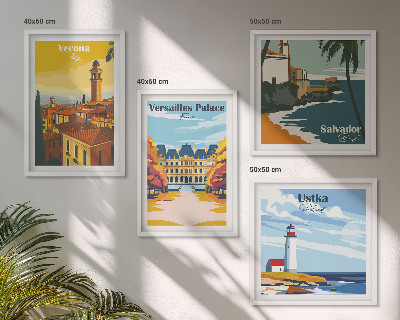 Galleria a parete Vedute di luoghi famosi in riva al mare