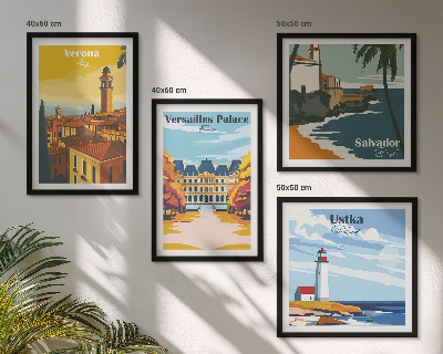 Galleria a parete Vedute di luoghi famosi in riva al mare