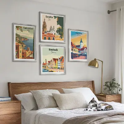 Architettura delle città costiere galleria a parete