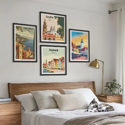 Architettura delle città costiere galleria a parete