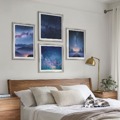 Galleria a parete cielo notturno montagne inverno spazio