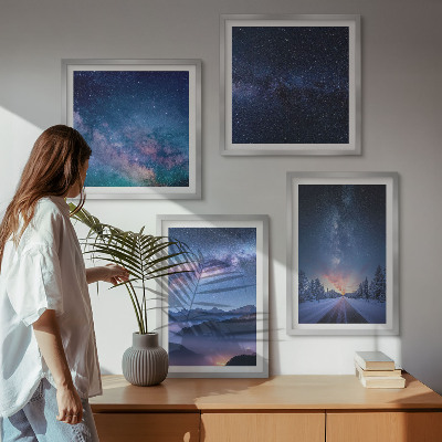 Galleria a parete cielo notturno montagne inverno spazio