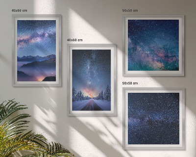 Galleria a parete cielo notturno montagne inverno spazio