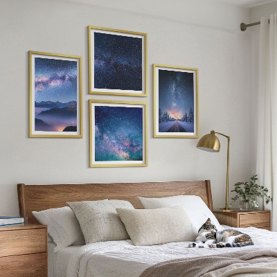 Galleria a parete cielo notturno montagne inverno spazio