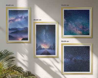 Galleria a parete cielo notturno montagne inverno spazio