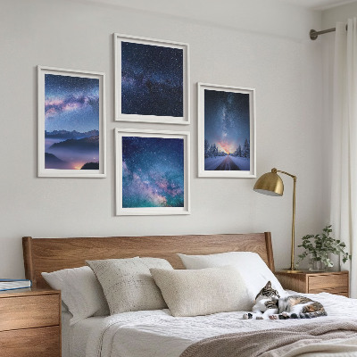 Galleria a parete cielo notturno montagne inverno spazio