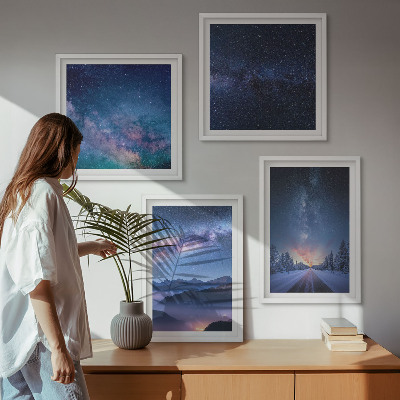 Galleria a parete cielo notturno montagne inverno spazio
