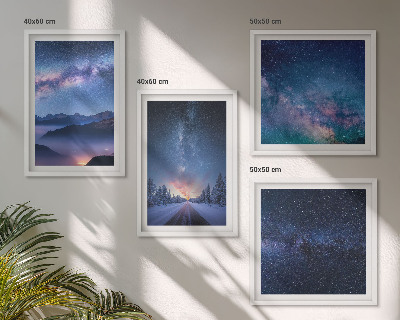 Galleria a parete cielo notturno montagne inverno spazio