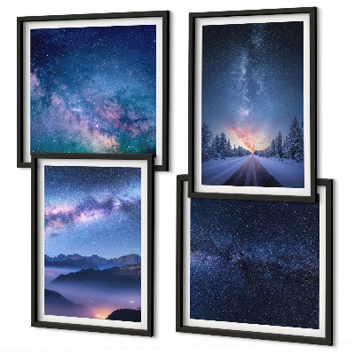 Galleria a parete cielo notturno montagne inverno spazio
