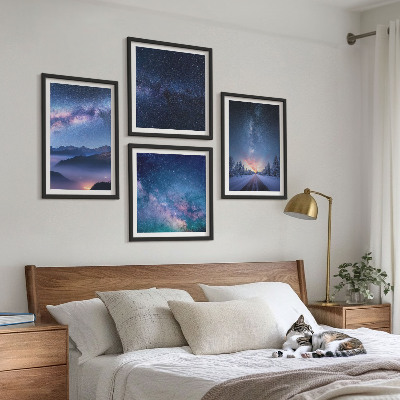 Galleria a parete cielo notturno montagne inverno spazio