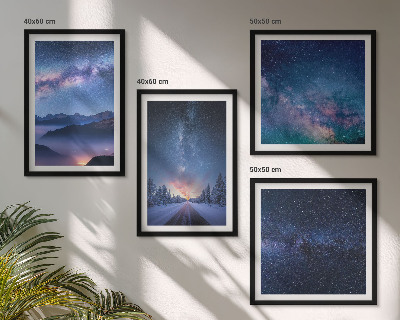 Galleria a parete cielo notturno montagne inverno spazio