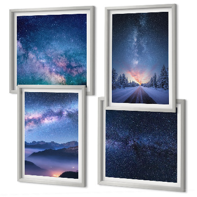Galleria a parete cielo notturno montagne inverno spazio