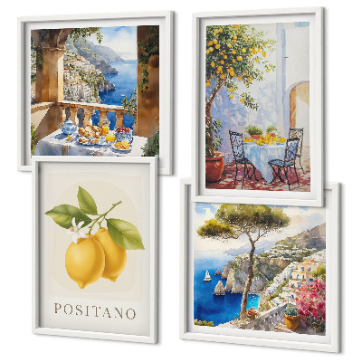 Galleria a parete Vedute dell'architettura dei limoni di Positano