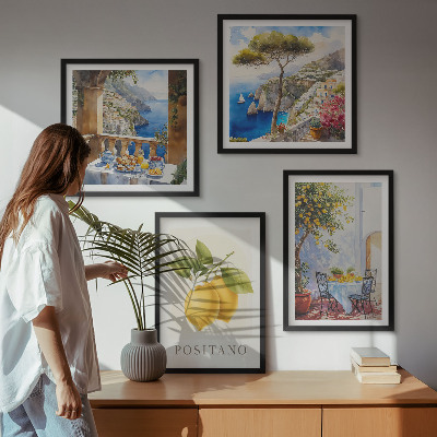Galleria a parete Vedute dell'architettura dei limoni di Positano
